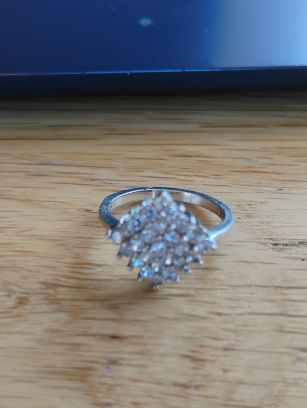 Sterling Silver  Stamped 925 Cluster  Size 7
